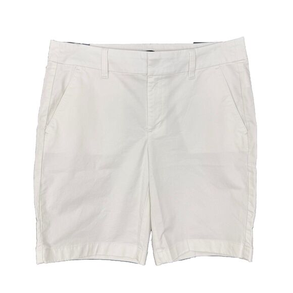 J.CREW 9” Frankie Bermuda Chino Short 6 White Slant Pockets Mid-Rise NWT B12 - Picture 2 of 6
